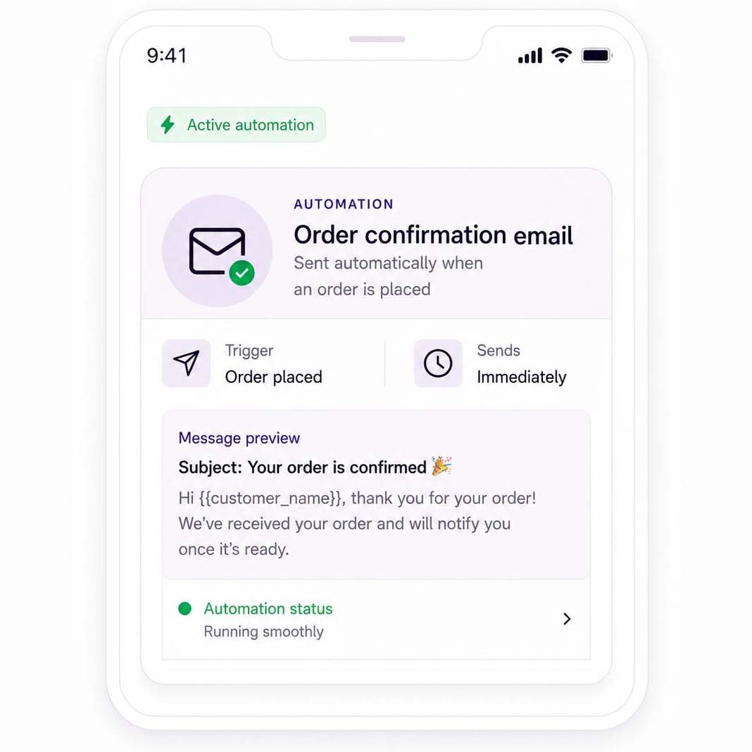 Biolojee order email notification screen