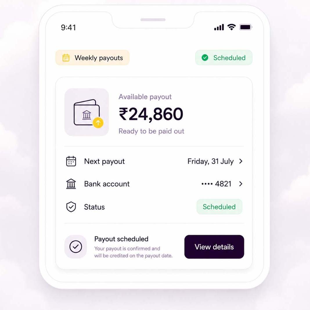 Biolojee weekly payout summary